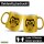 Glitzertasse Eule Comic 330ml