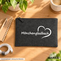 Kulturbeutel M&ouml;nchengladbach Herz 1 Liter Charcoal