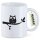 Kaffeetasse Eule auf Ast Comic 330ml