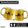 Glitzertasse Eule auf Ast Comic 330ml