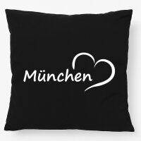Kissen M&uuml;nchen Herz 40x40cm