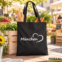 Jutebeutel M&uuml;nchen Herz 10 Liter
