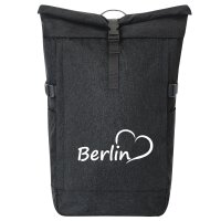 Kurierrucksack Berlin Herz 30-44 Liter Black Melange