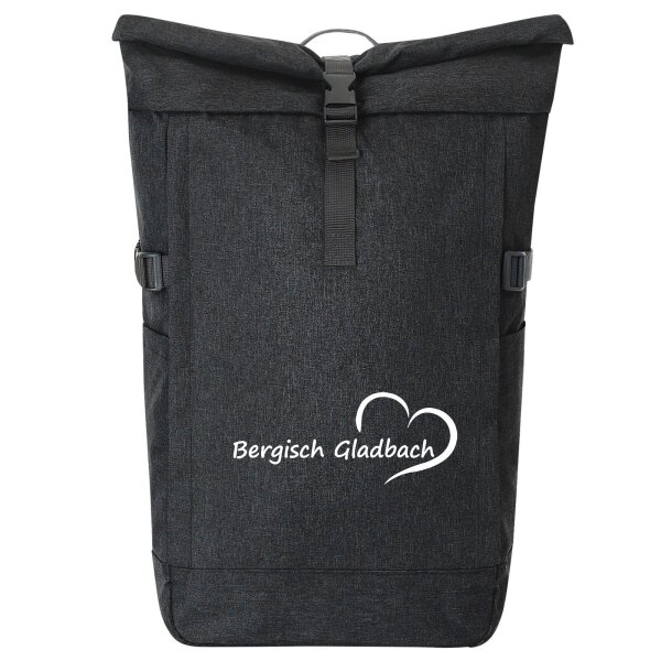 Kurierrucksack Bergisch Gladbach Herz 30-44 Liter Black Melange