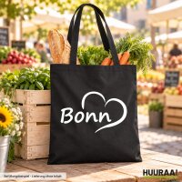 Jutebeutel Bonn Herz 10 Liter