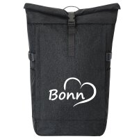 Kurierrucksack Bonn Herz 30-44 Liter Black Melange