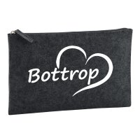 Kulturbeutel Bottrop Herz 1 Liter Charcoal