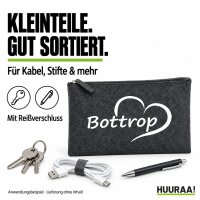 Kulturbeutel Bottrop Herz 1 Liter Charcoal