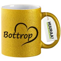 Glitzertasse Bottrop Herz 330ml