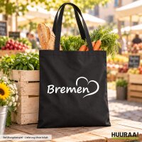 Jutebeutel Bremen Herz 10 Liter