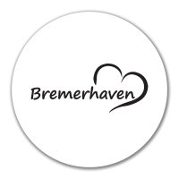 Aufkleber Bremerhaven Herz 10cm rund