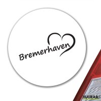 Aufkleber Bremerhaven Herz 10cm rund