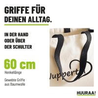 Jutetasche Wuppertal Herz 21 Liter Black