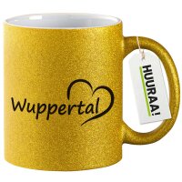 Glitzertasse Wuppertal Herz 330ml