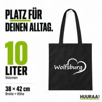 Jutebeutel Wolfsburg Herz 10 Liter
