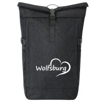 Kurierrucksack Wolfsburg Herz 30-44 Liter Black Melange