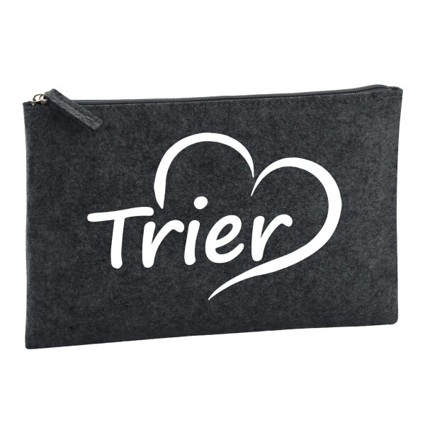 Kulturbeutel Trier Herz 1 Liter Charcoal