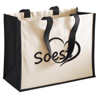 Jutetasche Soest Herz 21 Liter Black