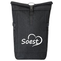 Kurierrucksack Soest Herz 30-44 Liter Black Melange