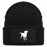 Beanie mit Patch Labbi Labrador Silhouette Black