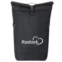Kurierrucksack Rostock Herz 30-44 Liter Black Melange