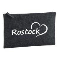 Kulturbeutel Rostock Herz 1 Liter Charcoal