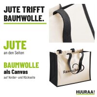 Jutetasche Remscheid Herz 21 Liter Black