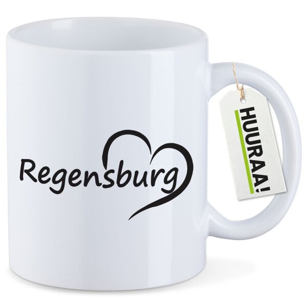 Kaffeetasse Regensburg Herz 330ml
