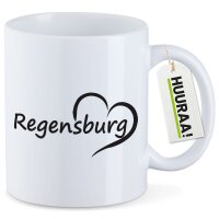 Kaffeetasse Regensburg Herz 330ml