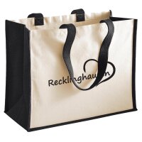 Jutetasche Recklinghausen Herz 21 Liter Black