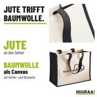 Jutetasche Recklinghausen Herz 21 Liter Black