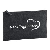 Kulturbeutel Recklinghausen Herz 1 Liter Charcoal