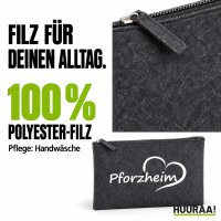 Kulturbeutel Pforzheim Herz 1 Liter Charcoal