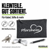 Kulturbeutel Pforzheim Herz 1 Liter Charcoal