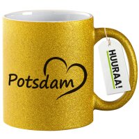Glitzertasse Potsdam Herz 330ml
