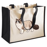 Jutetasche Ragdoll Comic 21 Liter Black