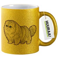 Glitzertasse Perserkatze Comic 330ml