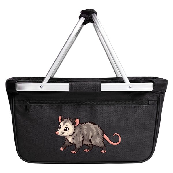 Einkaufskorb faltbar Opossum Comic 20 Liter Black