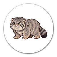 Aufkleber Manul Comic 10cm rund