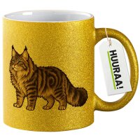 Glitzertasse Maine Coon Comic 330ml