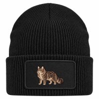 Beanie mit Patch Maine Coon Comic Black