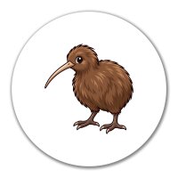 Aufkleber Kiwi Comic 10cm rund