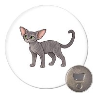 Magnet Devon Rex Comic 59mm K&uuml;hlschrankmagnet