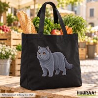 Einkaufstasche Britisch Kurzhaar Comic Canvas-Shopper 30...