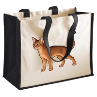 Jutetasche Abessinier Comic 21 Liter Black