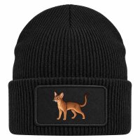 Beanie mit Patch Abessinier Comic Black