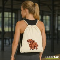 Turnbeutel Zottelrindbaby Comic 12 Liter