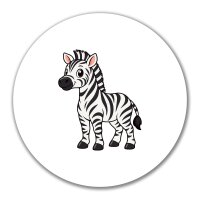 Aufkleber Zebra Comic 10cm rund