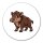 Aufkleber Wildschwein Comic 10cm rund