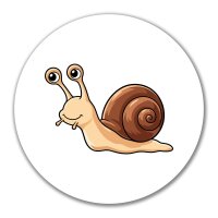 Aufkleber Schnecke Comic 10cm rund